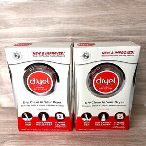 Dryel At Home Dry Cleaner Kit 5 Cleaning Cloths  (Pack of 2 )Brand New